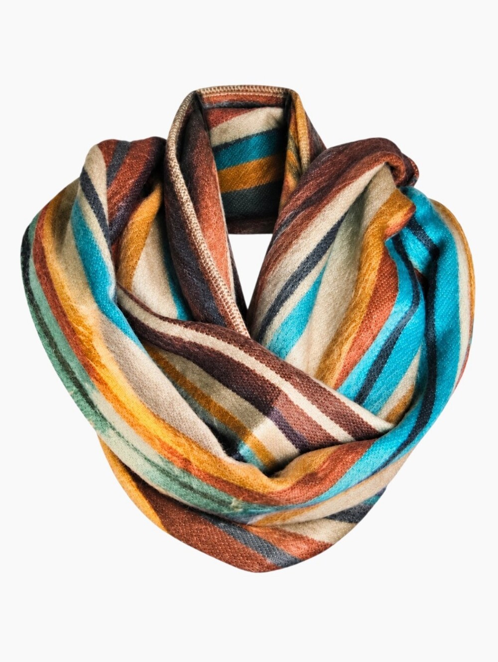 Shupaca Alpaca Brown Gray Blue Women’s Scarf NWT
